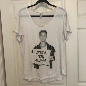 ZTA (zeta tau alpha) Justin Bieber T-shirt